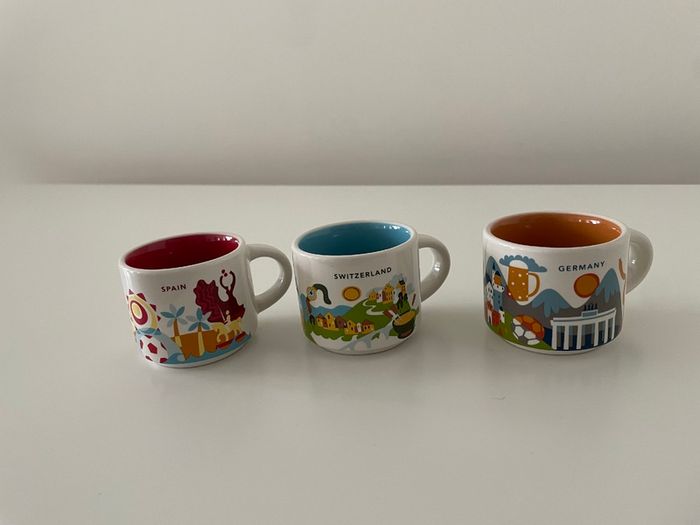 Three Starbucks Espresso mugs