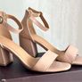 F&F Nude Block Heel Sandals Size 6 EU39 Wedding / Occasion Heels Image 4