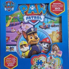 Paw Patrol giant floor jigsaw & book set