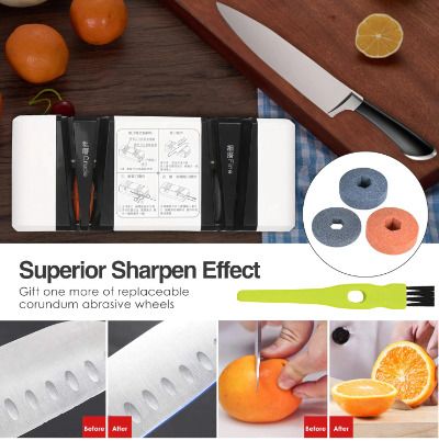BRAND NEW Professional Electric Knife Sharpener Multifunctional Automatic Cut Sharpeners with 15-Degree Bevel Crude and Fine Grooves