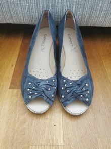 Navy Wedge Sandals. BNWT size 4/37
