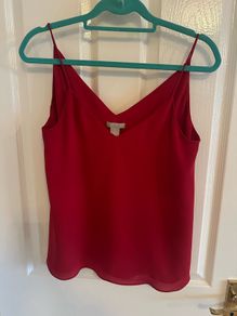 red cami vest top from H&M. Size 10