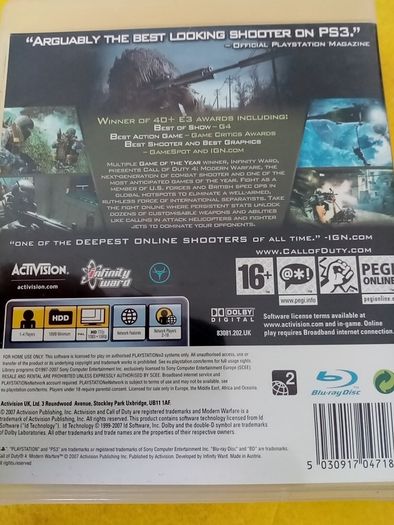 Call of Duty 4 Modern Warfare PlayStation 3 ps3 games Original