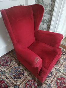 2 Vintage Wingback Armchairs