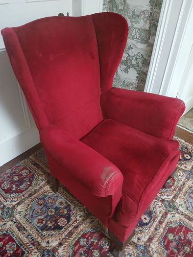 2 Vintage Wingback Armchairs