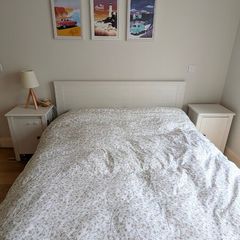 King Bed Frame + Matching Bedside Lockers