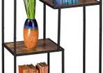 Vintage Industrial Design Open Shelf Wood - Free Delivery Nationwide