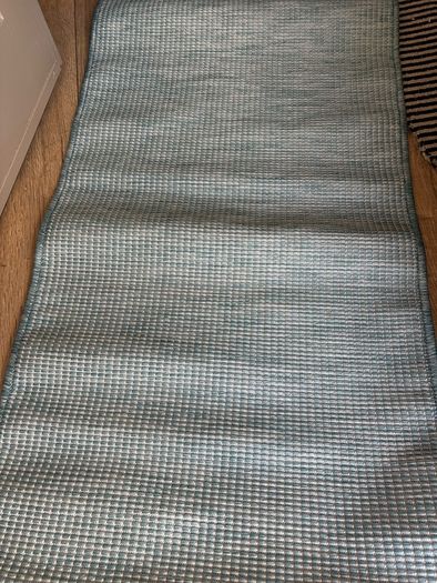 Set of 2 new indoor/outdoor rugs in duck egg