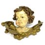 Vintage Hand Painted Pair Of Putto Heads Image 2