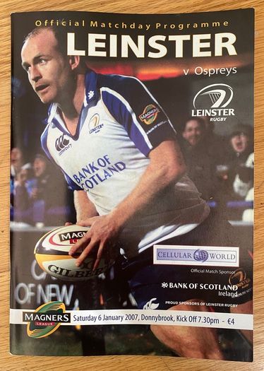2007 Leinster v Ospreys - Magners League Programme