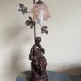 Vintage Art Nouveau Style Figural Table Lamp Image 4