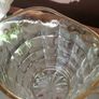 Art Deco Davidson Jacobean Pressed Glass Large 1.5 Pint Jug / Pitcher with Gold Decorative Rim Handle & Base Image 4