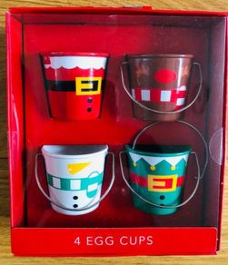 Christmas styled egg cups