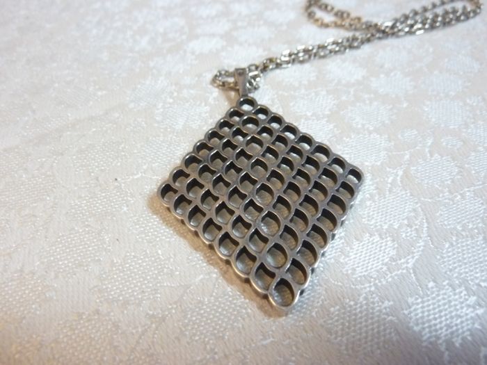 Rare Vintage Jack Spencer Silver Pendant Necklace, Certified Limited Edition, Sheffield 1974
