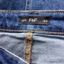 Ladies Dark blue denim midi skirt with large centre slit size 18 includes Postage Image 4