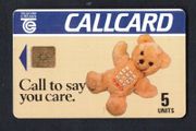 1990 Ireland 5 Unit Teddy Bear Marlborough Street Address (Gemplus GEM1) Call Card Used. Telecom Eireann card number 1022