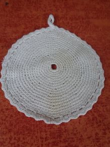 Vintage Cotton Crochet Pot Holder for Sale