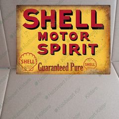Shell oil Classic car garage tin metal sign