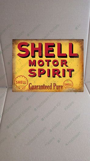 Shell oil Classic car garage tin metal sign