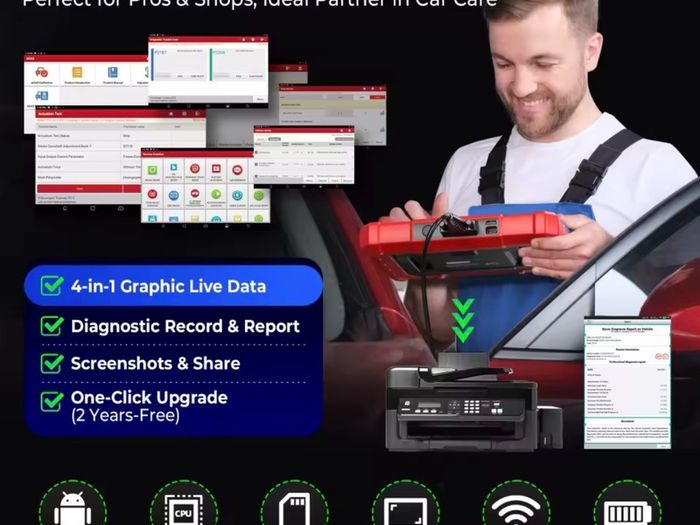 New LAUNCH X431 PROS ELITE OBD2 Diagnostic Tool Bidirectional Car Scan Tool, ECU Coding, FCA SGW AutoAuth, CANFD & DOIP, 38+ Reset, All-System Diagnostics, Active Tests, VAG Guided Functions, 2 Years Update No bluethoot cable type diagnosis OBD