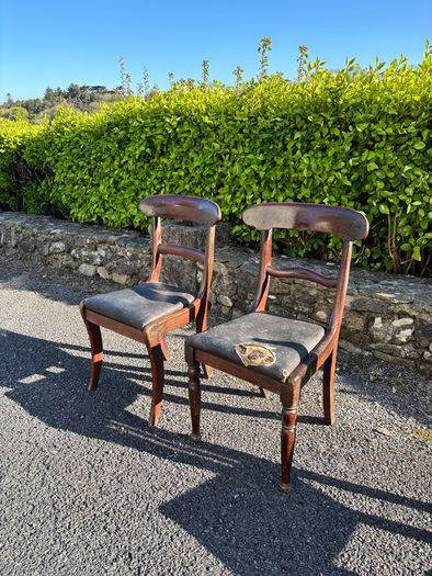 vintage solid wood chairs