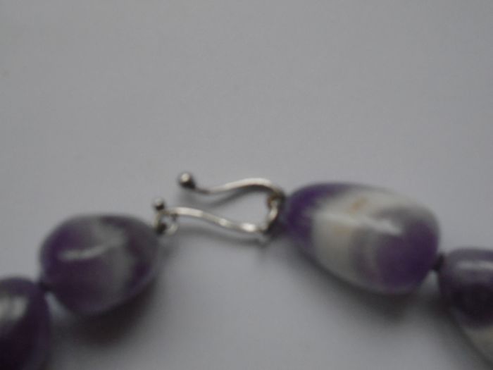 Chunky Amethyst necklace. Statement necklace, Gemstone necklace, Feb birthstone, Jewellery