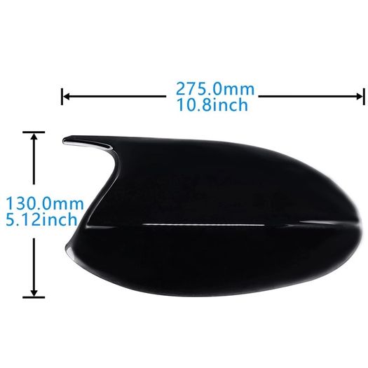 Brand New BMW E9X E8X One Pair of Car Mirror Caps Rearview Mirror Housing Covers Side Mirror Door Mirror Caps (Light Black)
