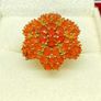 Silver D'joy 1.88 Ct Floral Opal Ring in 18K Yellow Gold Vermeil Image 4