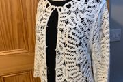 Brand New Joseph Ribkoff white/vanilla crochet coverall
