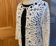 Brand New Joseph Ribkoff white/vanilla crochet coverall