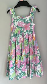 Sfera Girls floral sundress with cut out back Sz 3-4 EUC