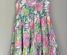Sfera Girls floral sundress with cut out back Sz 3-4 EUC