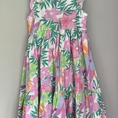 Sfera Girls floral sundress with cut out back Sz 3-4 EUC