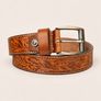 Unisex Genuine Leather Tooled Belt Vintage Floral Western Leather Belt Image 8