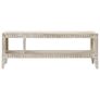 Coffee Table White 110x50x40 cm Solid Mango Wood Image 3