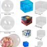 6 Pcs Sphere Cube Resin Moulds, FineGood Clear Resin Moulds Silicone Epoxy Resin Moulds DIY Crystal Ball Silicone Mould for Resin Candle Soap (FREE POSTAGE) Image 3