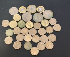 2 1 50p 20p Coins Bulk Lot UK x33 Pound Coins Great Britain British