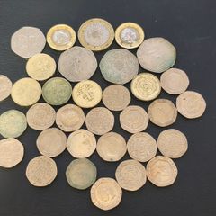 2 1 50p 20p Coins Bulk Lot UK x33 Pound Coins Great Britain British