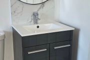 bathroom sink unit with mirror