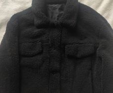 Bershka Black Teddy Fleece Jacket Size L