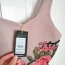 New Look Pink Floral Embroidered A-line Sleeveless Dress 12UK/40EU Image 5