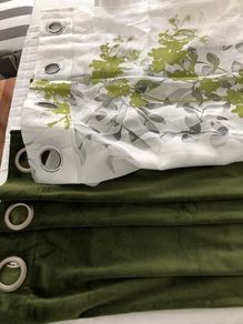 Designer Elegant Velvet Curtains, Olive Green. Sold as Pair. Made in Spain..