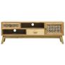TV Cabinet Carving Brown 120x30x42 cm Wood Image 3