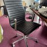 6 x Eames Style Chrome and Faux Leather Office Chairs Black (priced each) Image 2