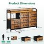 Chest of Drawers Bedroom, with LED Light trip with 10 Adjustable Colors and 2 USB and 2 AC Outlets Image 7