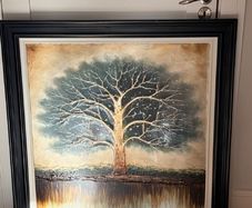 Teal oak tree picture 37by37
