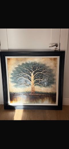 Teal oak tree picture 37by37
