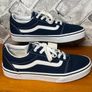 Vans Off The Wall Ward Boys Navy Canvas Trainers UK5 EUR38 Image 3