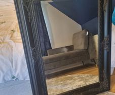 Large Ornate Black Frame Mirror