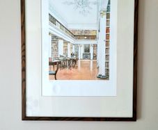 Large Original Print King's Inns Library By David Evans